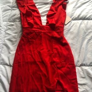 superdown red dress. perfect for summer! never been worn just super wrinkly:)